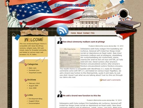 Free WordPress Theme - Star Spangled Banner Preview