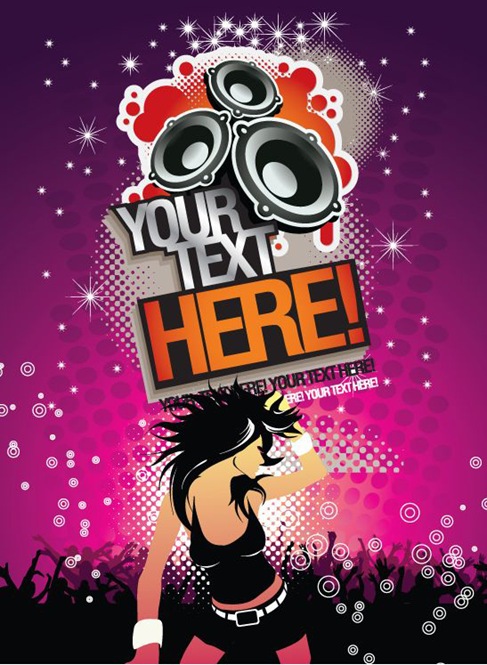 Music-Background-Party-Time-Poster-Vector