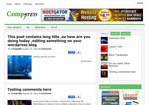 Free WordPress Theme - Comppress
