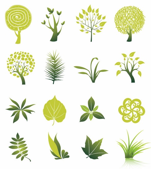 Tree and Leaf Vector Set