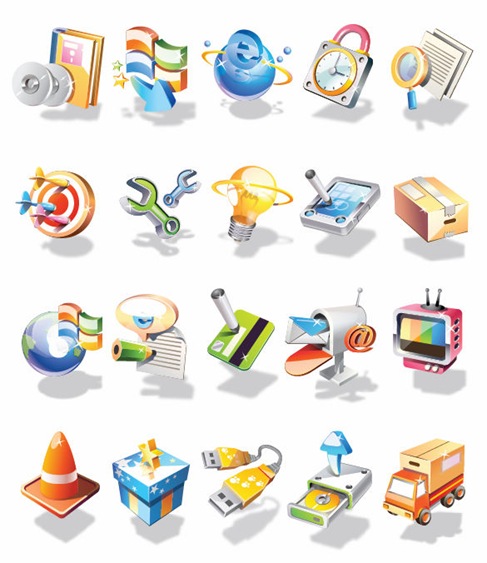 Vector 3D Icon Set