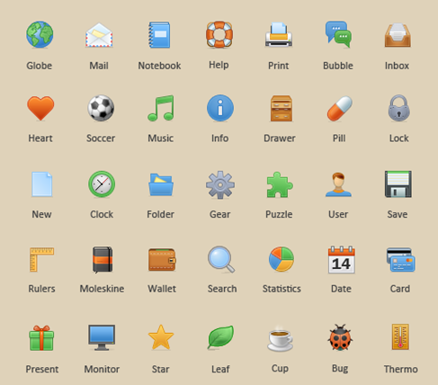 35 Toolbar Icons preview