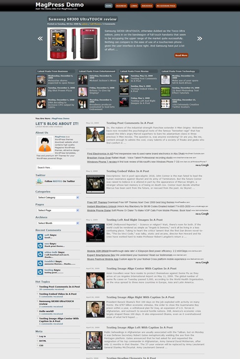 Free WordPress Theme - AppZine Preview