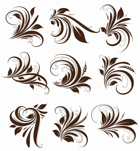 Vector Floral Elements for Design