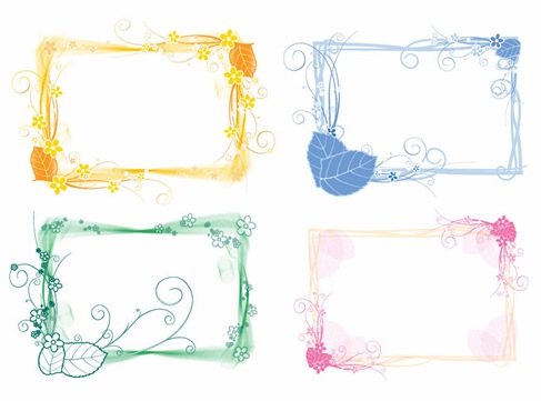 Vector Set of Floral Frames