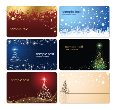 Christmas-Cards-Vector-Set