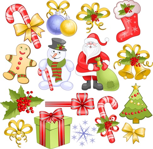 Christmas Elements Set Vector