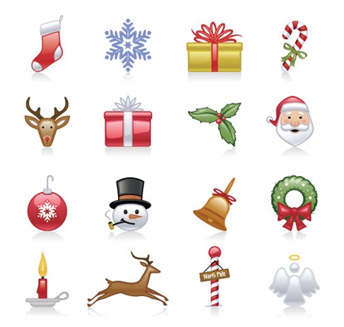 Christmas Icons Vector Set