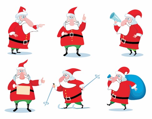 Christmas Santa Claus Vector Set