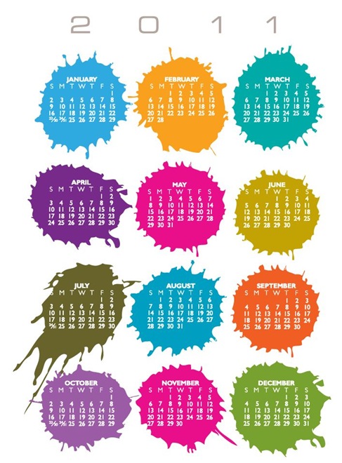 Calender for 2011 Vector Illustration