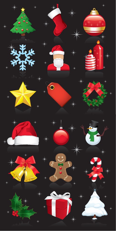 Christmas Ornaments Vector Set