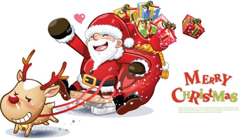 Lovely Santa Claus Vector Graphics 1