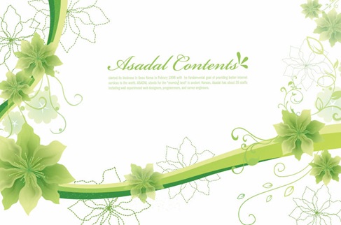 Simple and Elegant Floral Background Vector Graphics 01