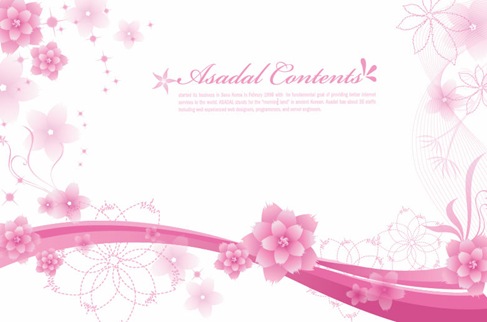 Simple and Elegant Floral Background Vector Graphics 03