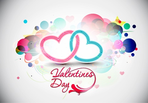 Abstract Valentines Day Vector Illustration