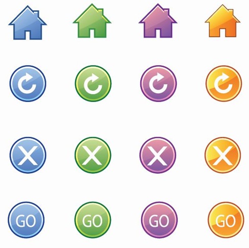 Basic Web Icons Vector