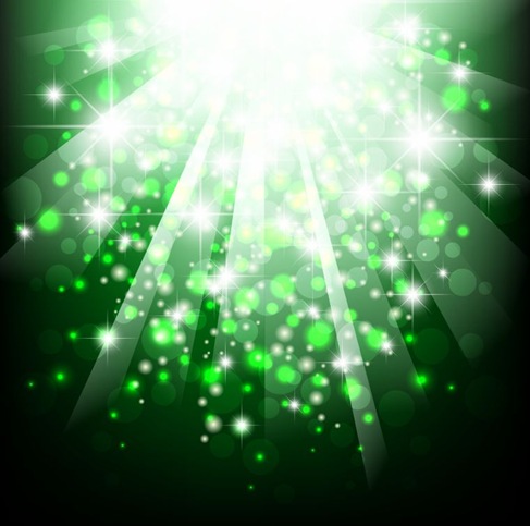 Green Bokeh Abstract Light Background Vector Illustration