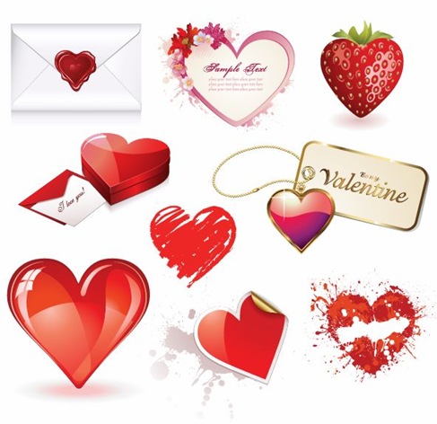 Valentines Day Heart Vector Set