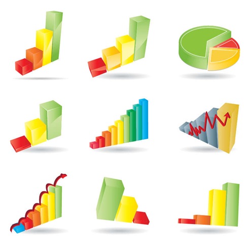 Business Charts Vector Set