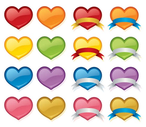 Vector Love Heart Set