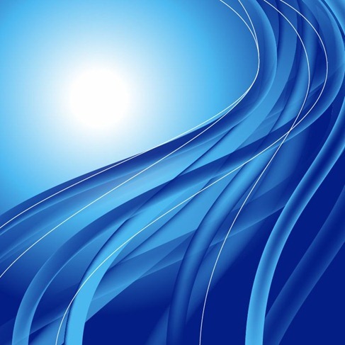 Abstract Blue Waves Vector Illustration