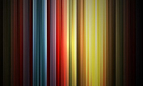 Abstract Rainbow Colors on Black Background Vector Graphic