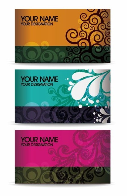 Elegant Floral Business Card Vector