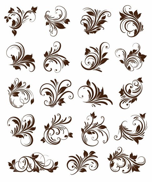 Floral Ornament Element Vector Graphics