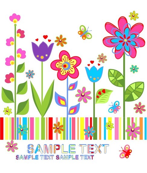 Flower Colorful Vector Background