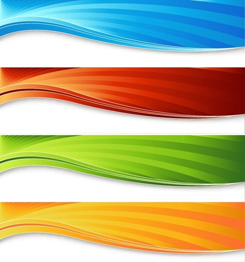 Four Colorful Banners Vector Graphic