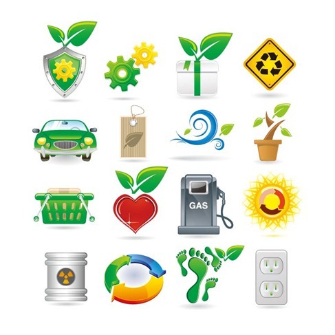 Green Theme Vector Icons