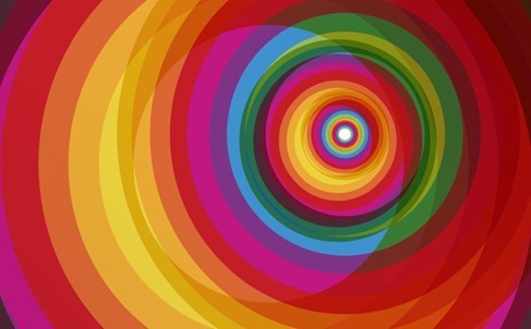 Spiral Rainbow Vector Background