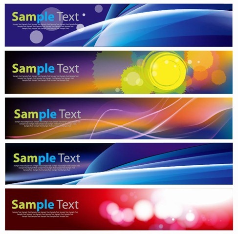 Abstract Banner Set