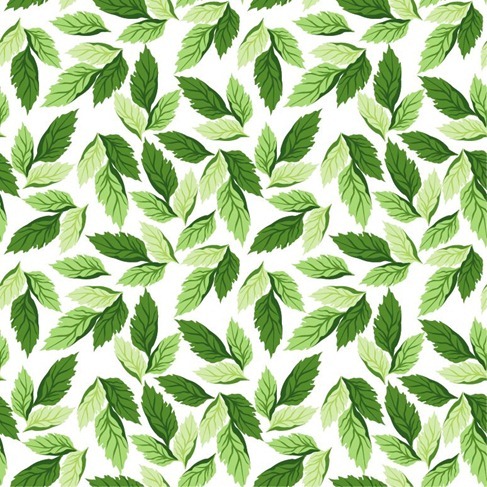 Seamless Leaf Pattern Vector Background