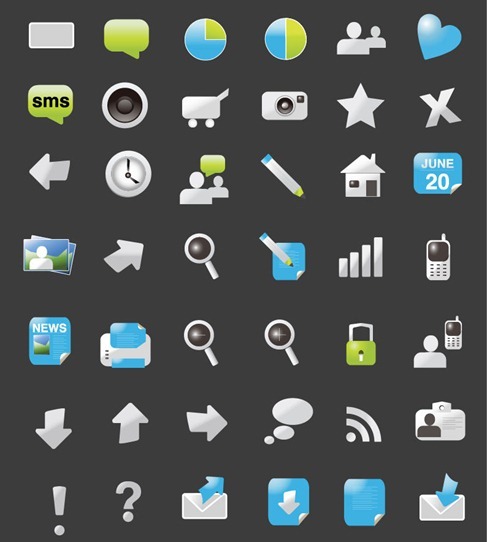 Website Element Icons for Web Design