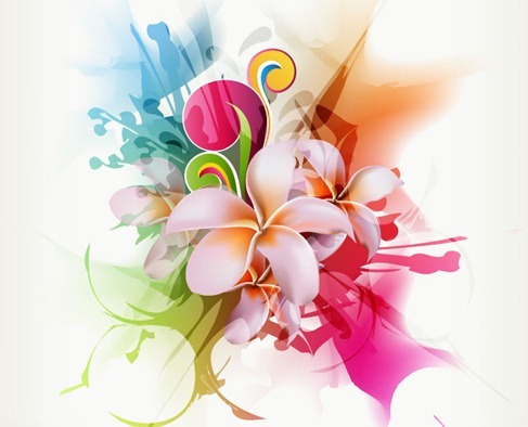 Abstract Floral Vector Illustration Artwork