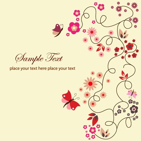 Free Vector Floral Greeting Card