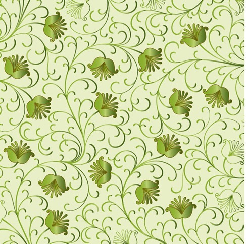 Green Floral Background Vector