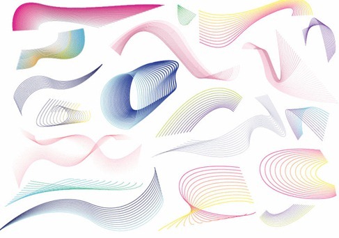 20 Lines Swirls and Patterns Vector Graphic