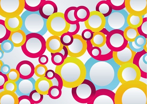 Abstract Colorful Circles Vector Illustration