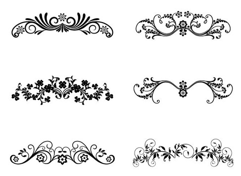 Vector Floral Ornamental Design Elements