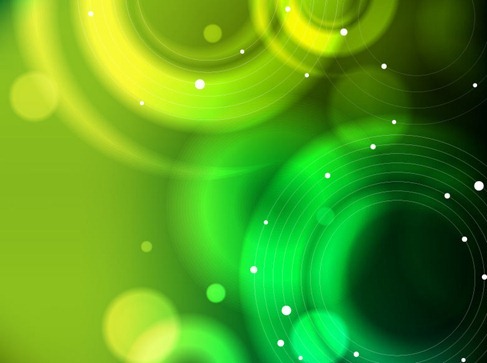 Abstract Green Bokeh Vector Background