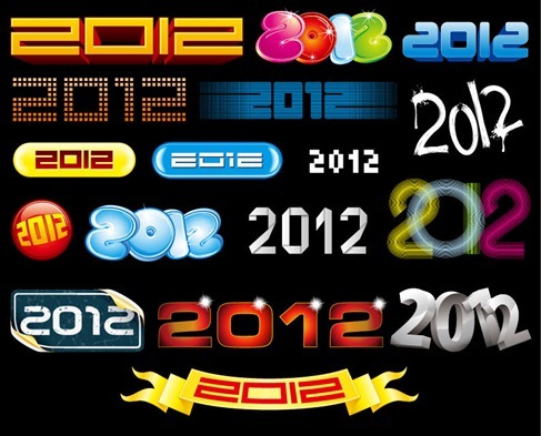 2012 New Year Vector Collection