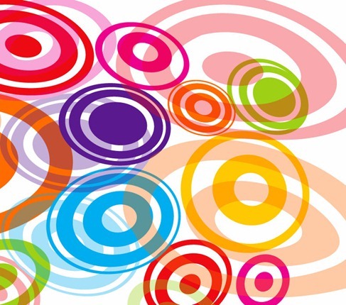 Abstract Colored Circles Vector Graphic