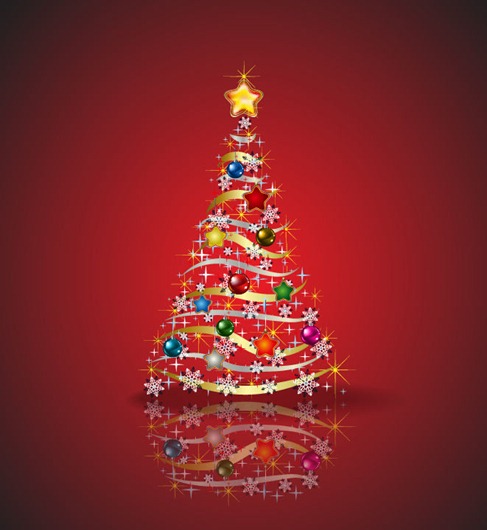 Christmas Tree Vector Graphic