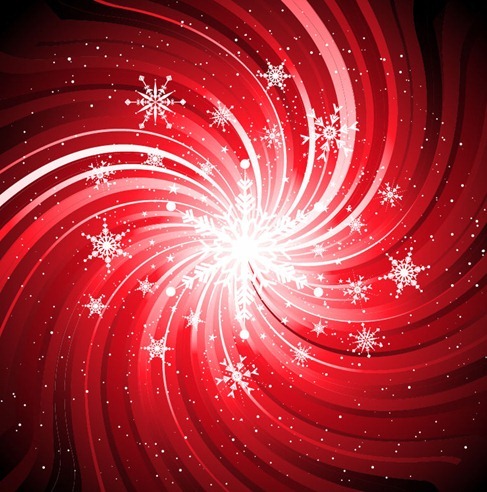 Abstract Snowflake Swirl Background Vector