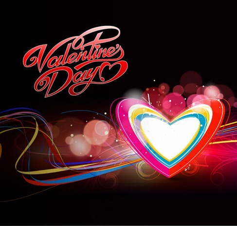 Abstract Colorful Hearts Background Vector Illustration