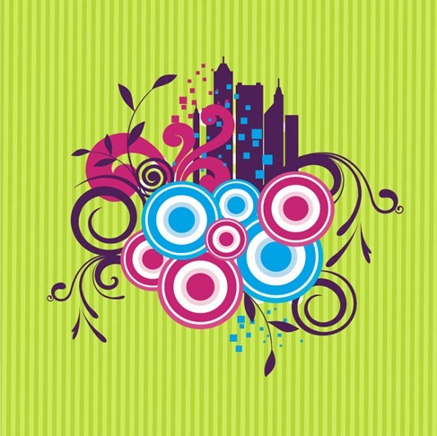 Abstract Floral Modish Design Vector Graphic