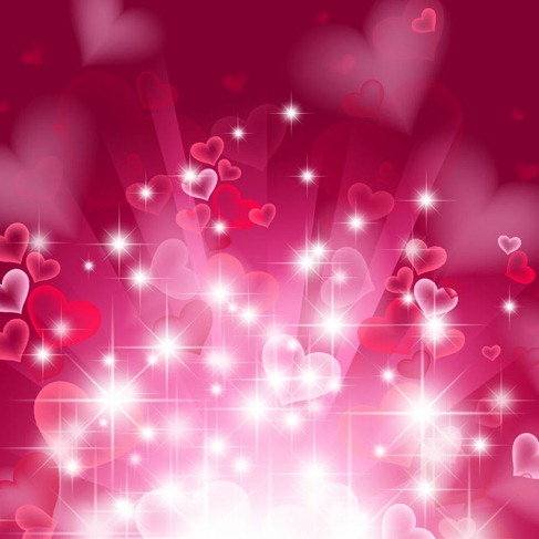 Abstract Heart Background in Pink