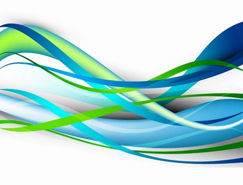 Abstract Blue Wave Vector Background